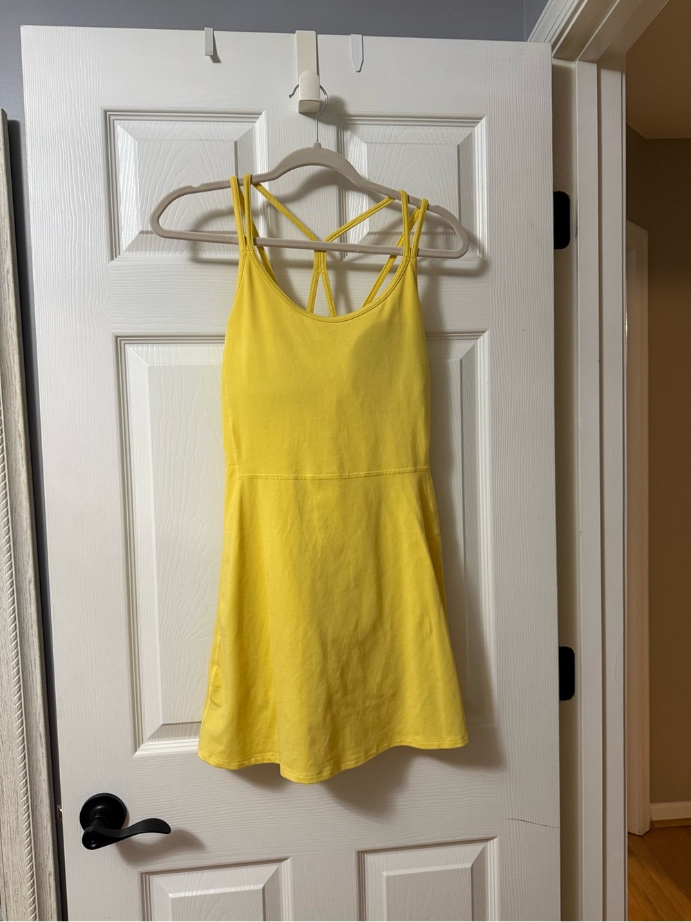 Old Navy Yellow Strappy Fit-and-Flare Mini Dress